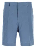 FENDI linen-blend shorts - Blue