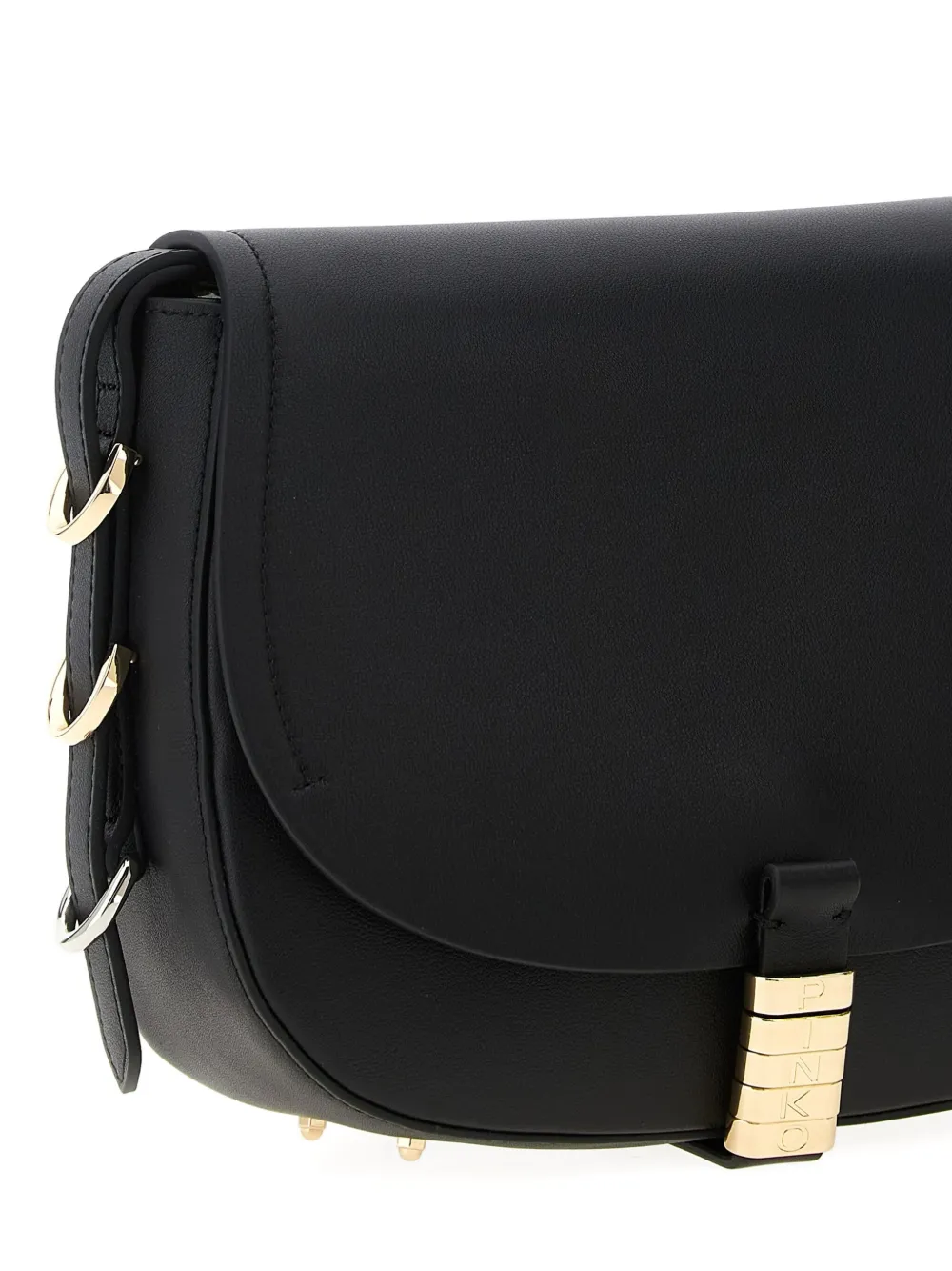 PINKO Leren crossbodytas Zwart