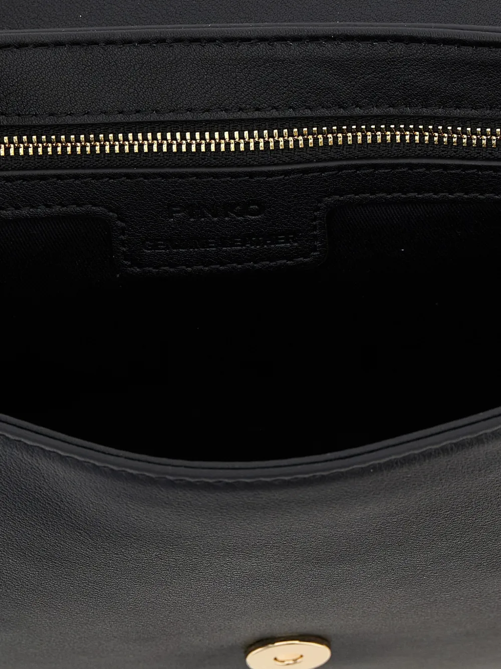 PINKO Leren crossbodytas Zwart