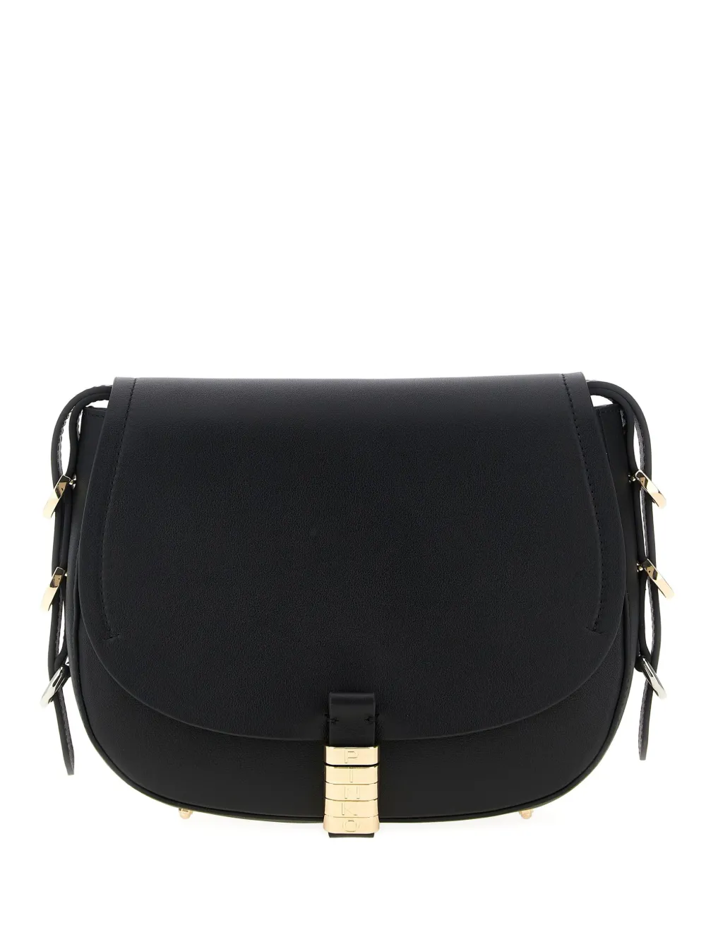PINKO Leren crossbodytas Zwart