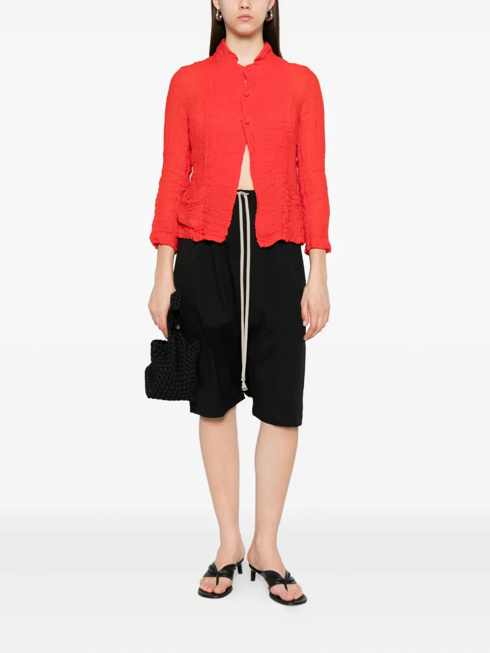 Daniela Gregis textured button-front jacket | Cropped Jackets | Image 2