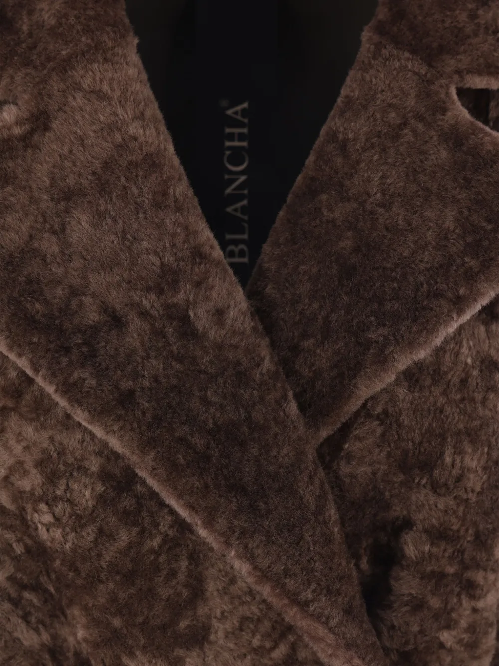Blancha Jas met ceintuur en dubbele rij knopen Bruin
