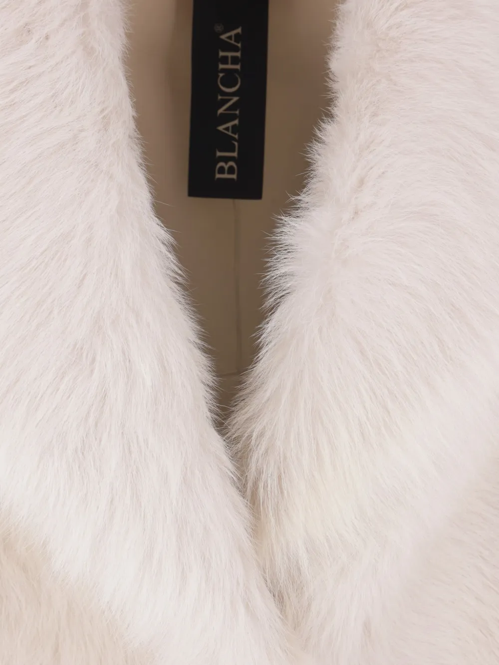 Blancha Lammy jas met brede kraag Beige