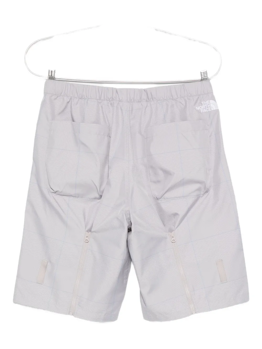 The North Face checked zip-pocket shorts Grijs