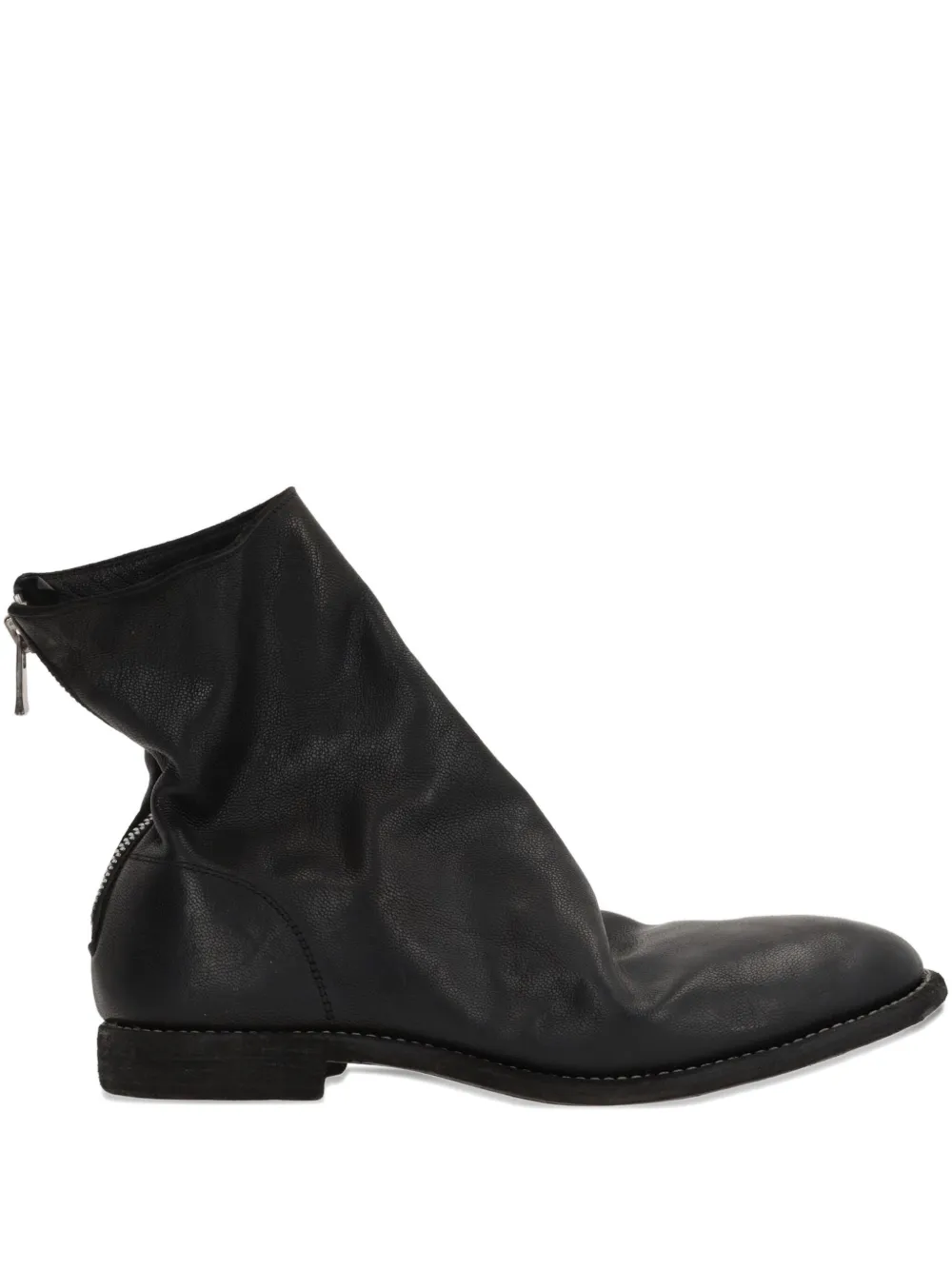 Guidi zip-fastening leather boots Zwart