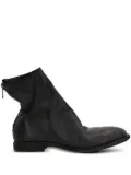 Guidi zip-fastening leather boots - Black