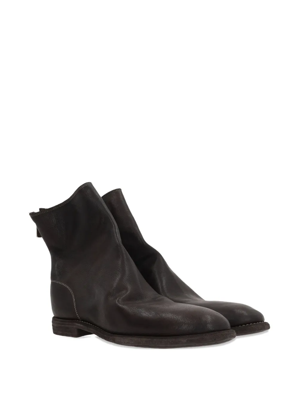 Guidi zip-fastening leather boots Bruin