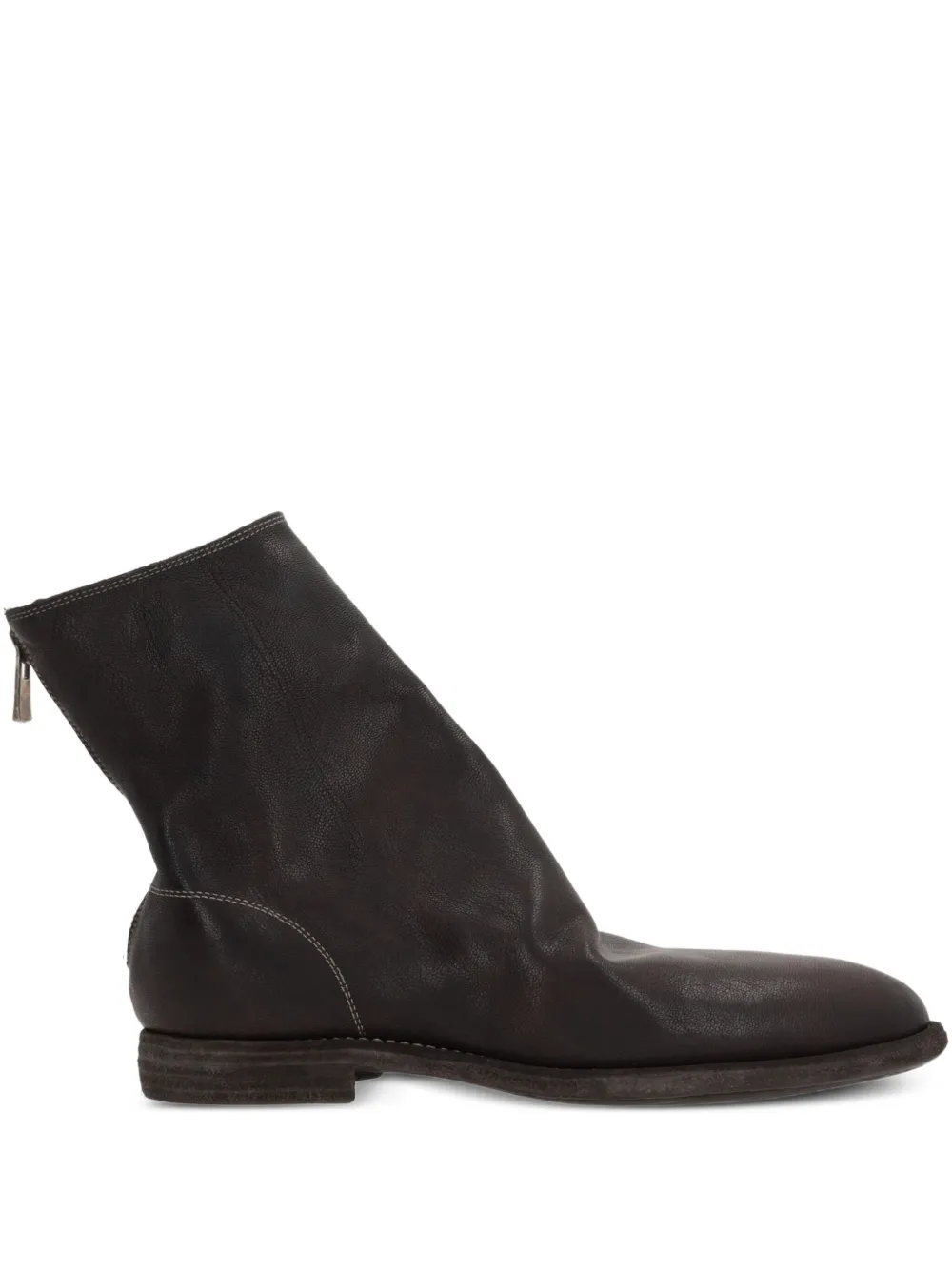 Guidi zip-fastening leather boots Bruin