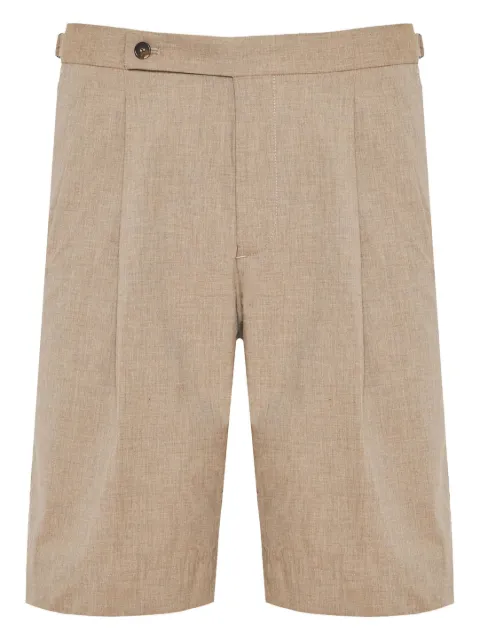 Incotex pleated cotton shorts