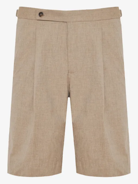 Incotex pleated cotton shorts