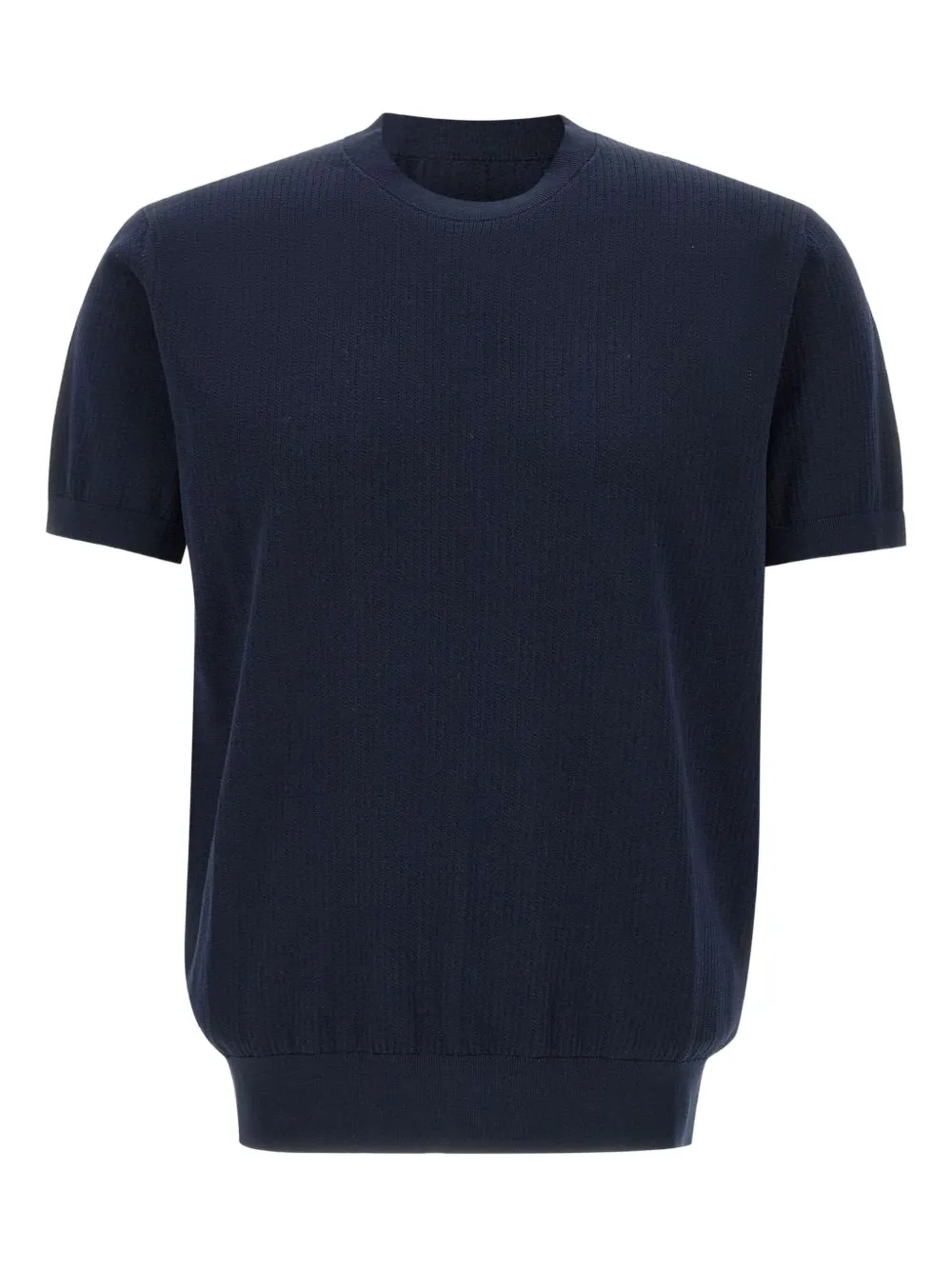 ribbed short-sleeve T-shirt