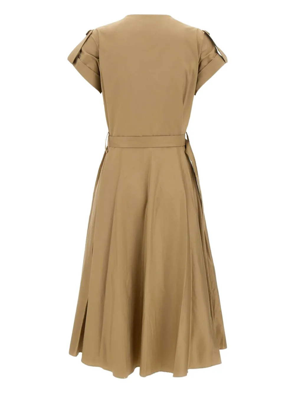 Les Filles d'Eva Katoenen jurk met ceintuur - Beige