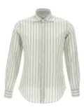 Eleventy striped button-up shirt - Green