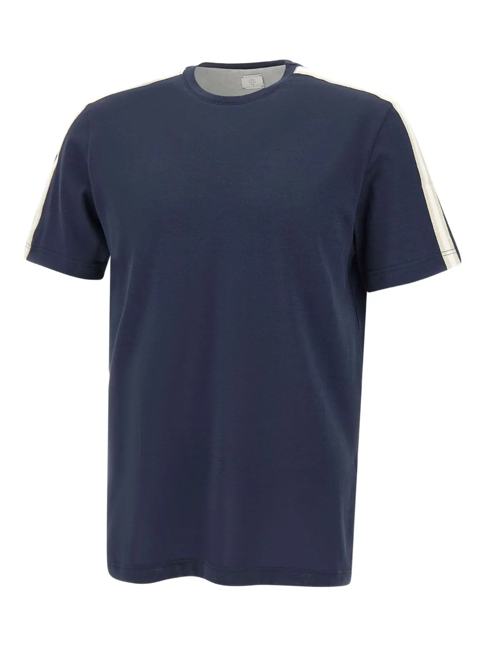 Eleventy T-shirt met zijstreep Blauw