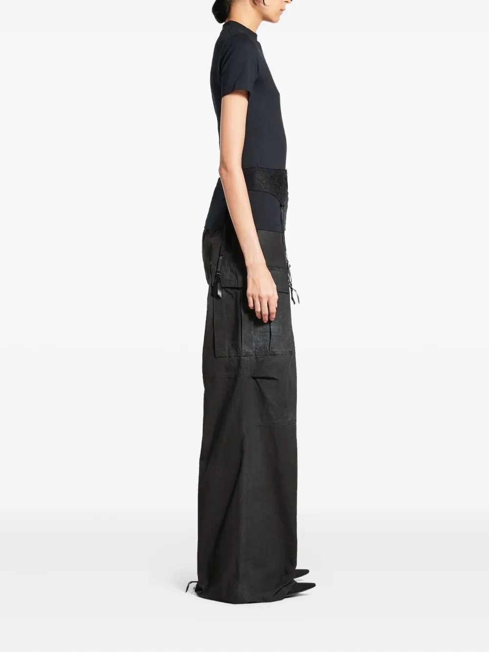 Balenciaga Top met afwerking van kant Zwart