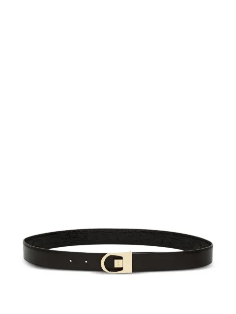 Saint Laurent cinturón reversible de piel