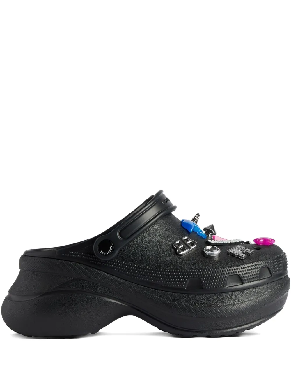 Balenciaga Clogs mit Patches - Schwarz