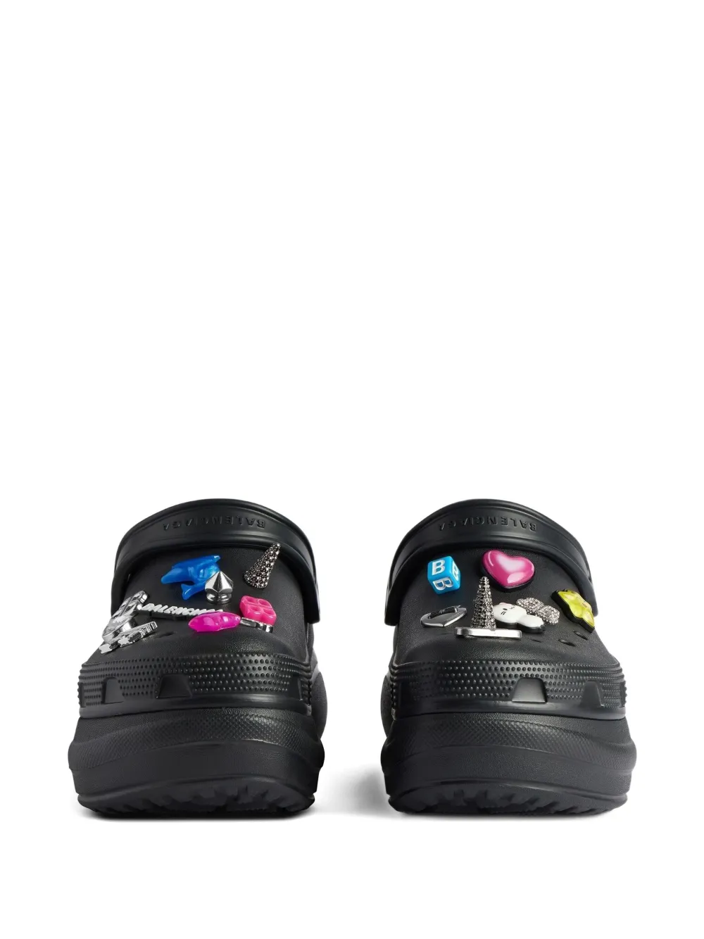 Balenciaga パッチディテール クロッグサンダル | ブラック | FARFETCH JP