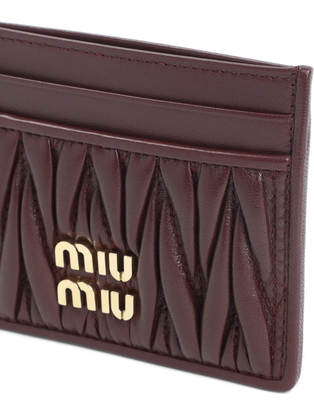 Miu Leren pasjeshouder Rood