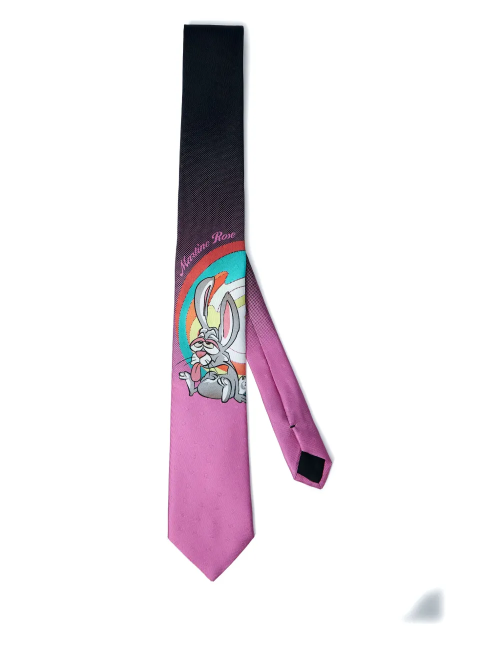 Martine Rose Rabbit-print Ombré Tie