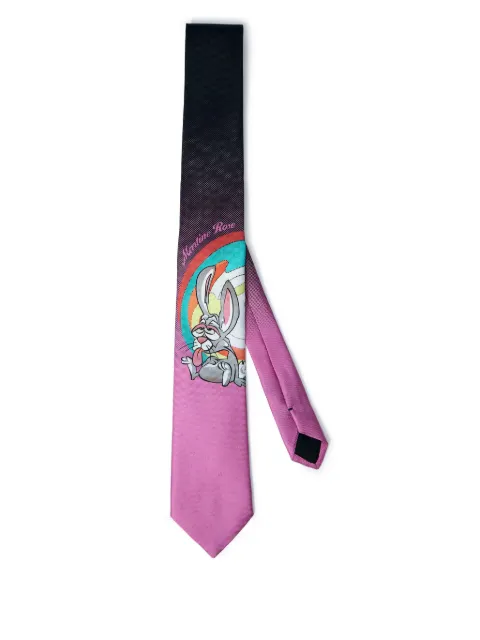 Martine Rose rabbit-print ombré tie