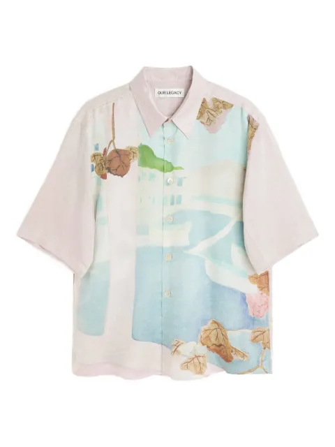 OUR LEGACY Beyond graphic-print short-sleeve shirt