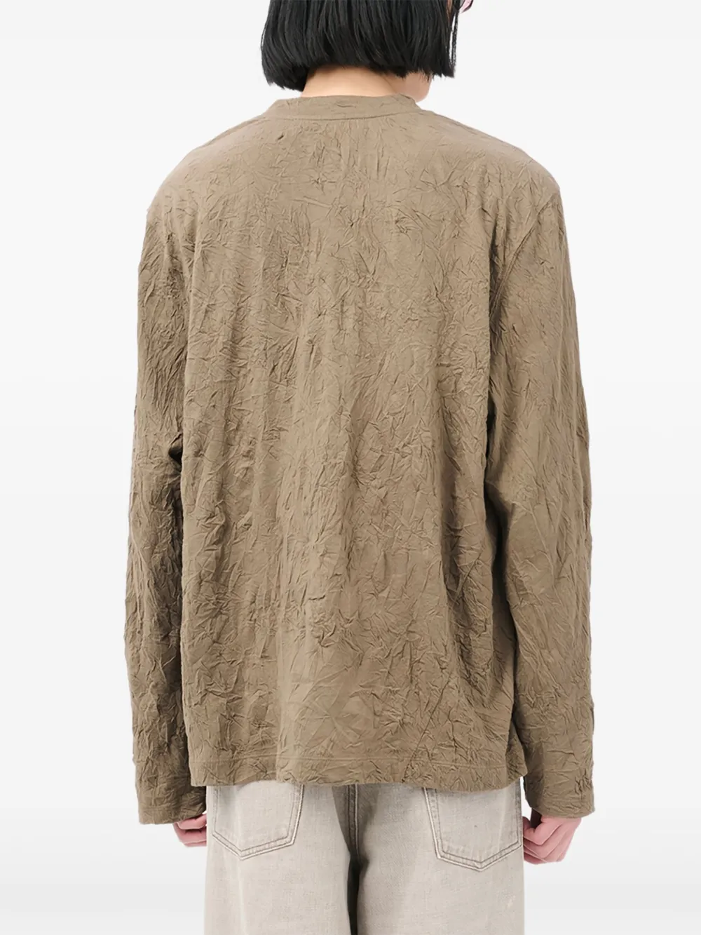 OUR LEGACY T-shirt met ronde hals en lange mouwen Bruin