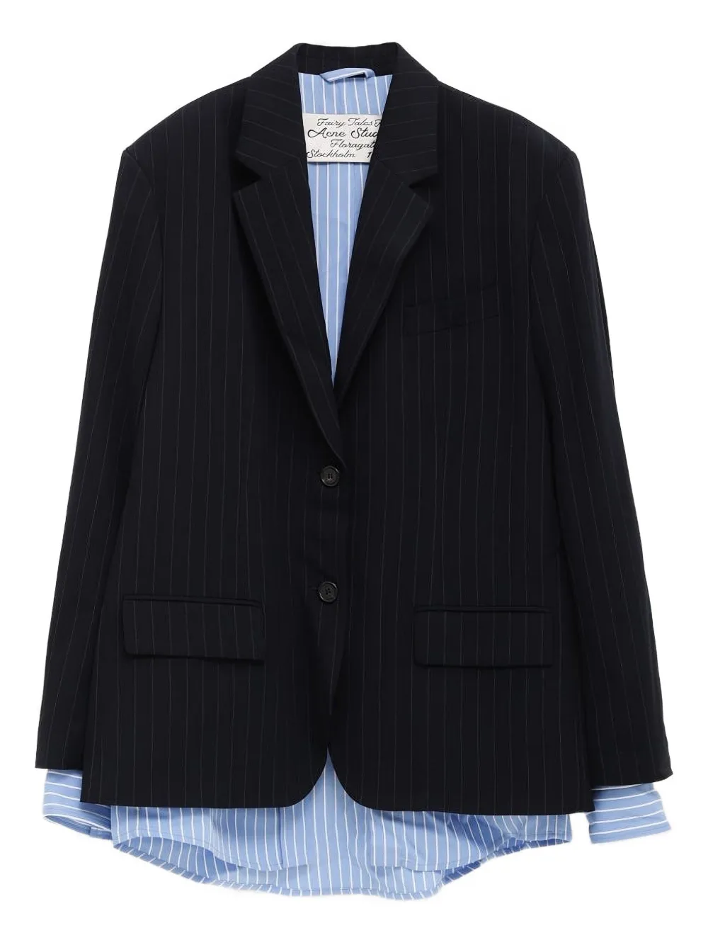 pinstripe single-breasted blazer