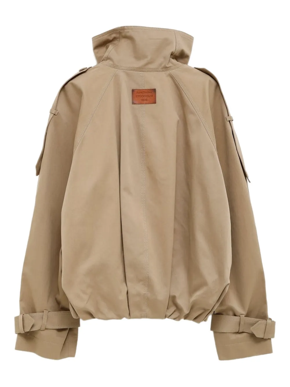 Acne Studios Jas met ceintuur en knopen Beige