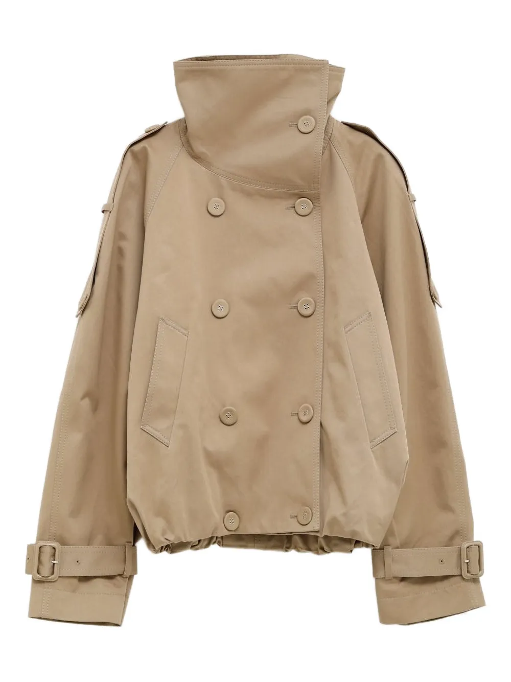 Acne Studios Jas met ceintuur en knopen Beige