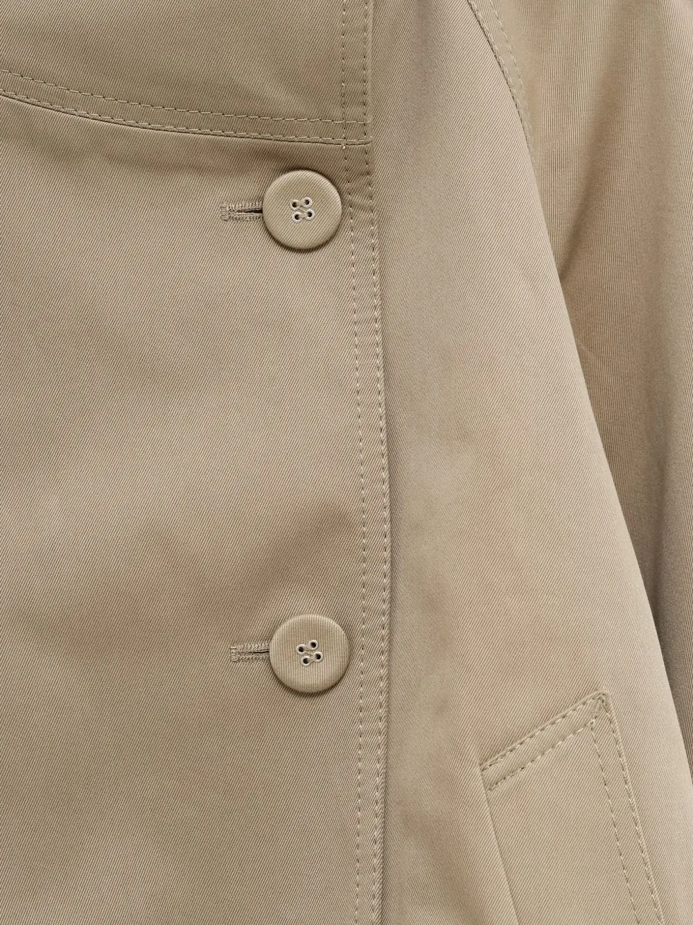 Acne Studios Jas met ceintuur en knopen Beige