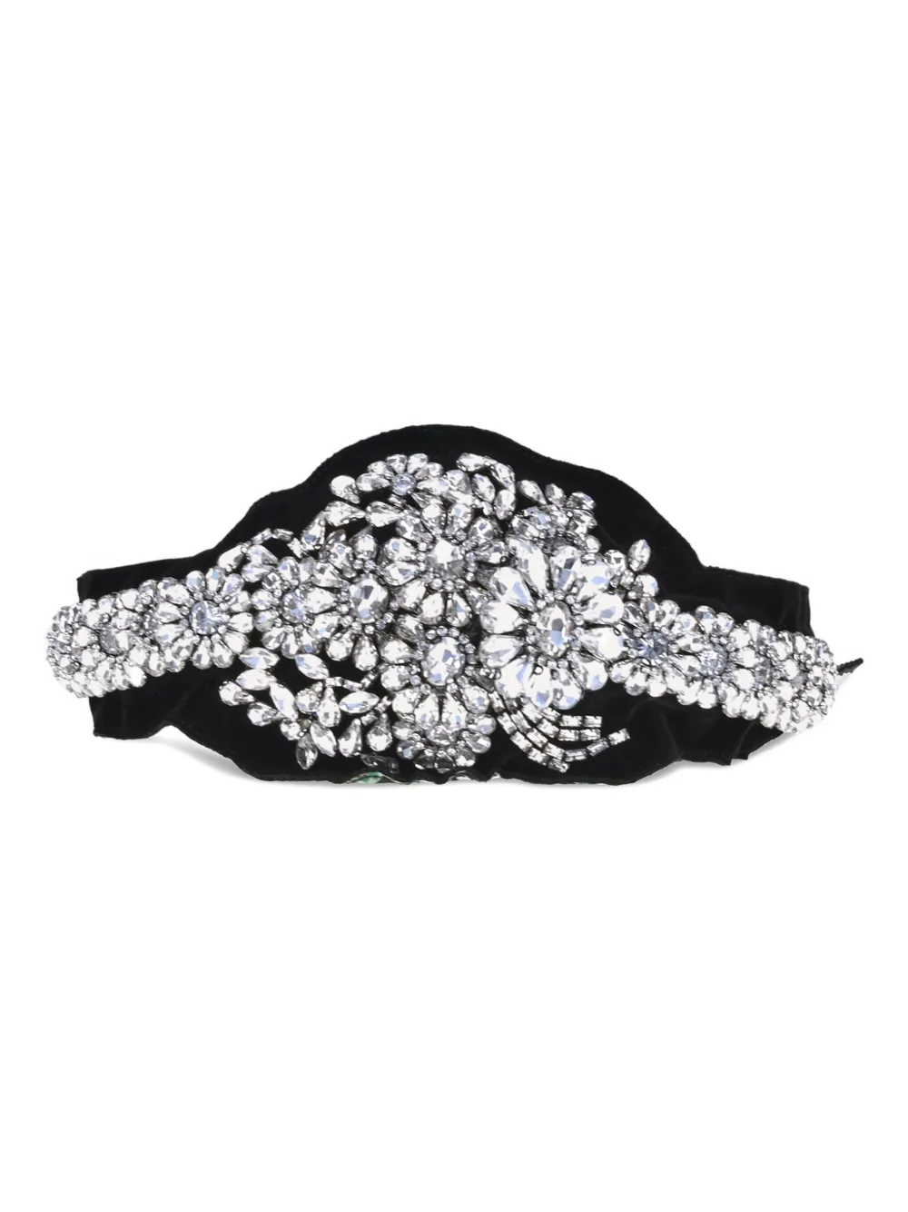 rhinestone-embellished velvet necklace