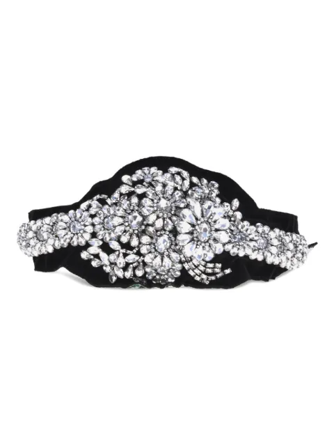 Valentino Garavani rhinestone-embellished velvet necklace