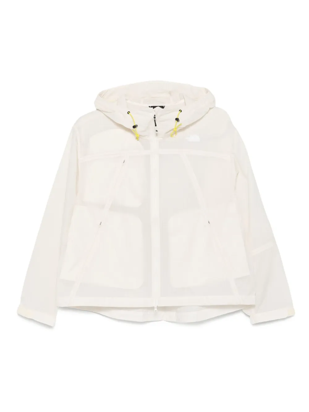 The North Face hooded zip-up windbreaker jacket Beige