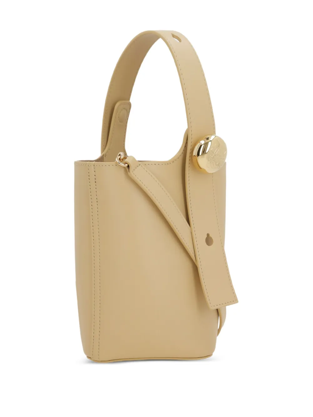 LOEWE Pebble mini bucket-tas Beige