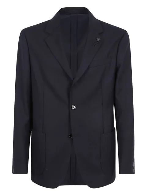 Lardini flower clip-detail wool blazer