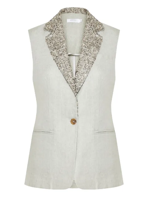 Barba collar-embellished waistcoat 