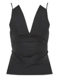 Barba V-neck top - Black