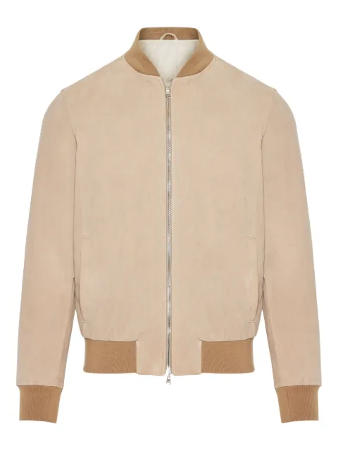 Barba suede bomber jacket