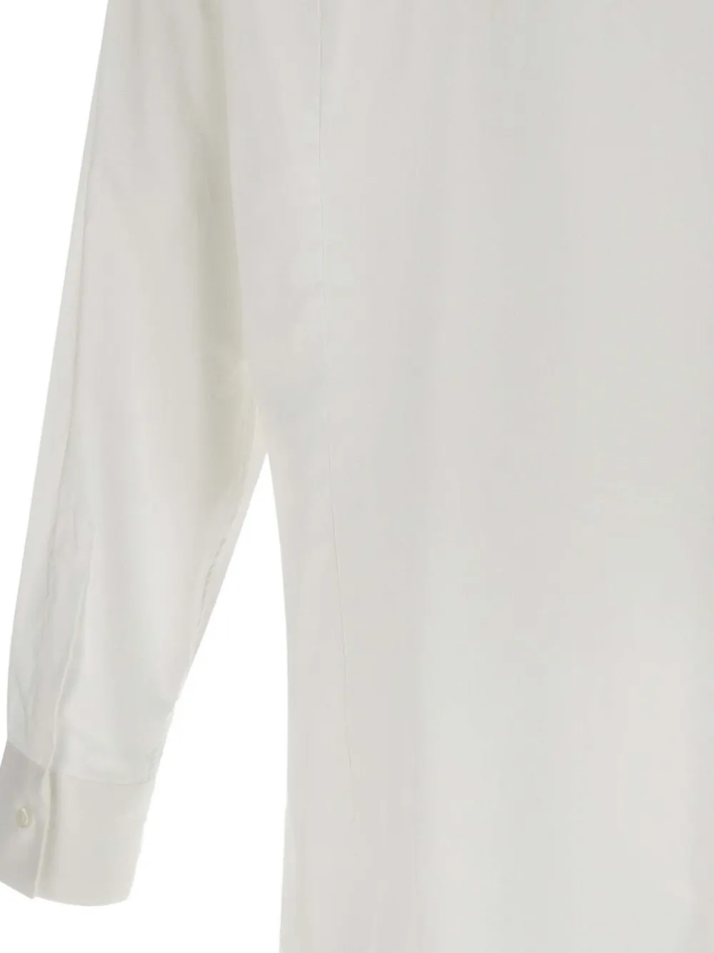 Carlo Pignatelli Mock-neck Cuffed Shirt In White