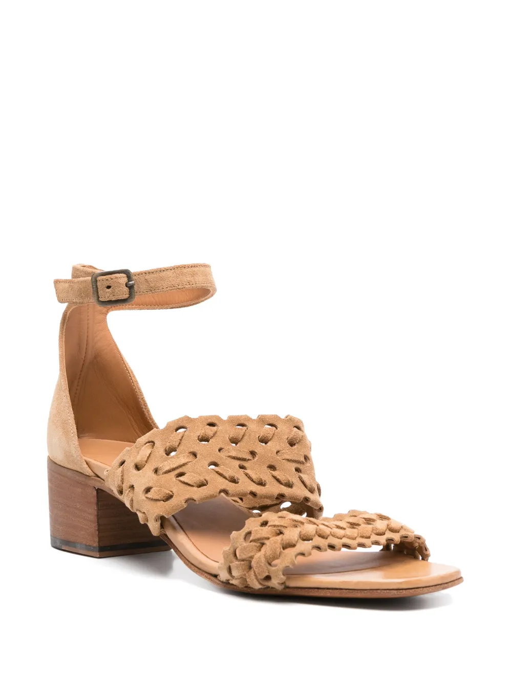 Pantanetti 50mm suede sandals Neutrals