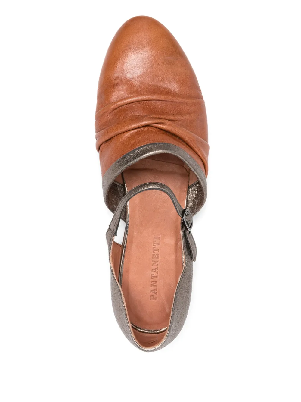 Pantanetti metallic ballet flats Brown