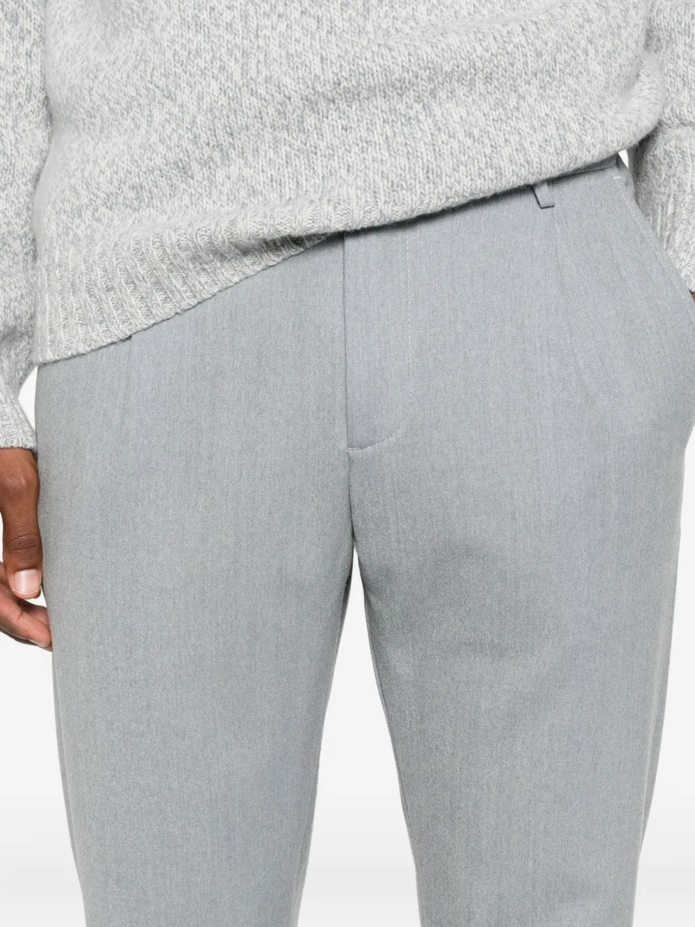 Eleventy pleated-front trousers Blauw