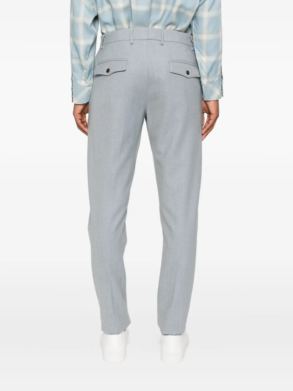 Eleventy pleated-front trousers Blauw