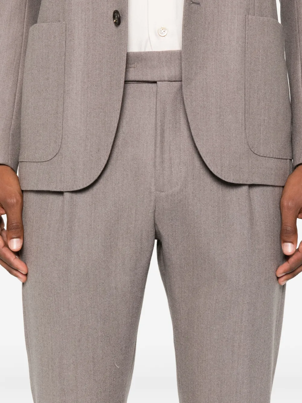 Eleventy pleated-front trousers Bruin