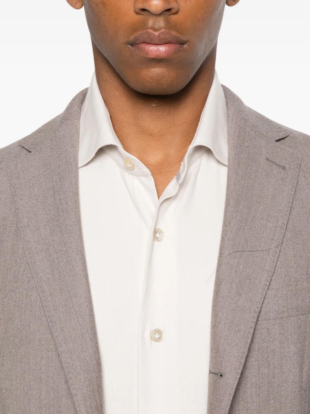 Eleventy long-sleeve button-fastening shirt Beige