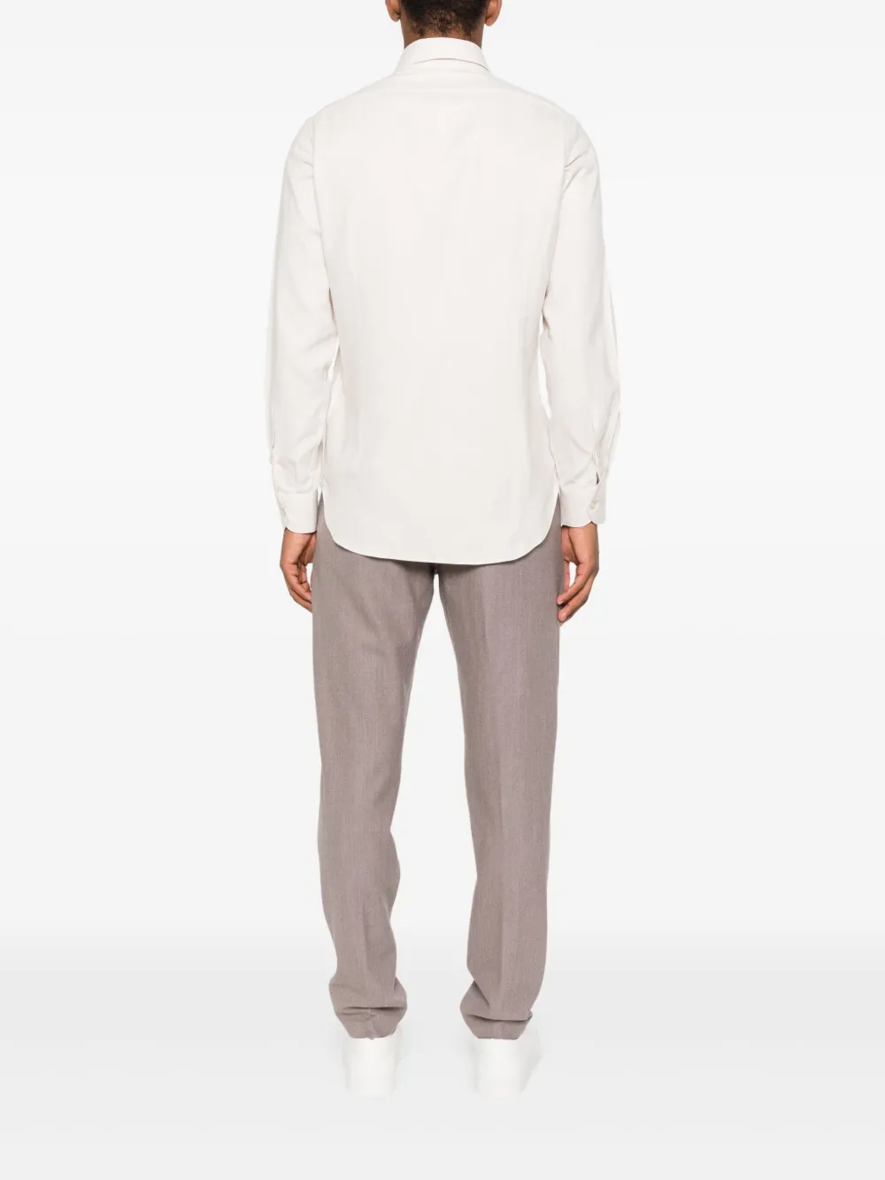 Eleventy long-sleeve button-fastening shirt Beige