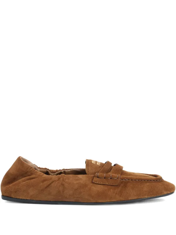 Miu Miu Suede Loafers | Brown | FARFETCH