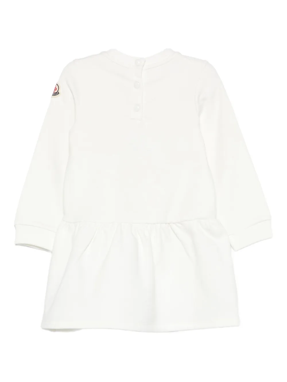 Moncler Enfant heart-print ruffled dress - Wit
