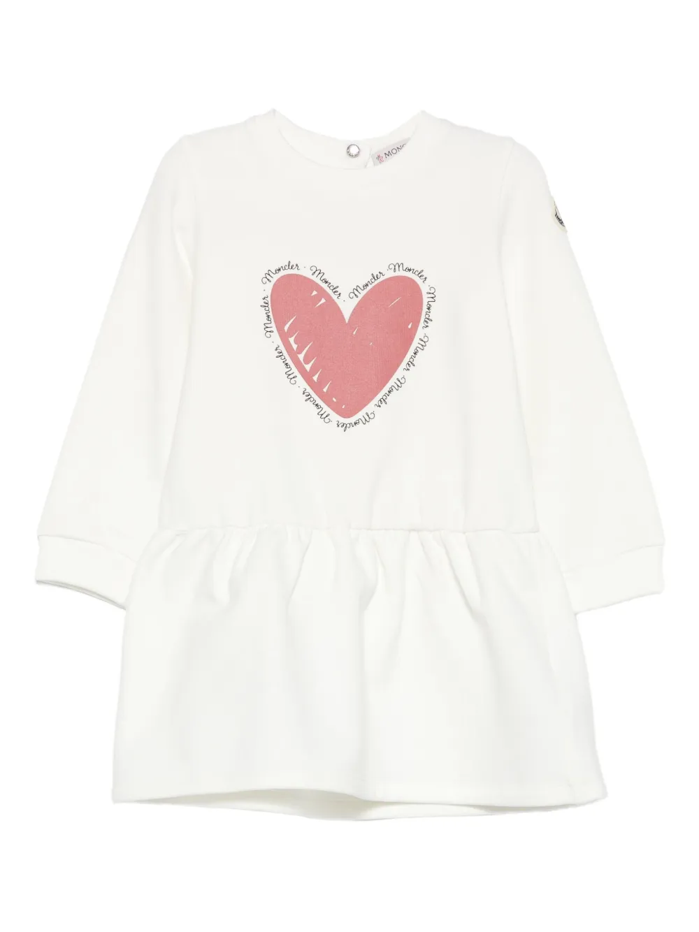 Moncler Enfant Jurk met ruchedetail Wit